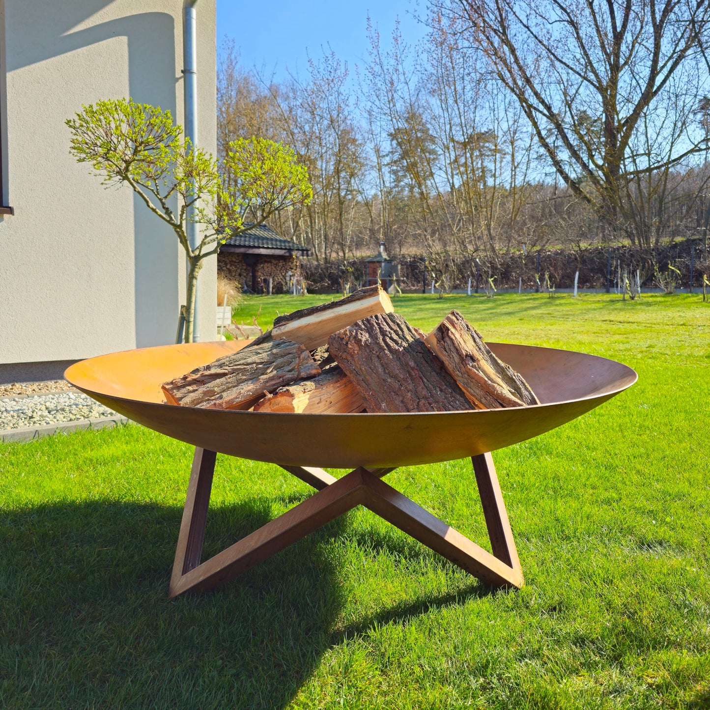 FOGON Feuerschale Flach 120 cm Cortenstahl