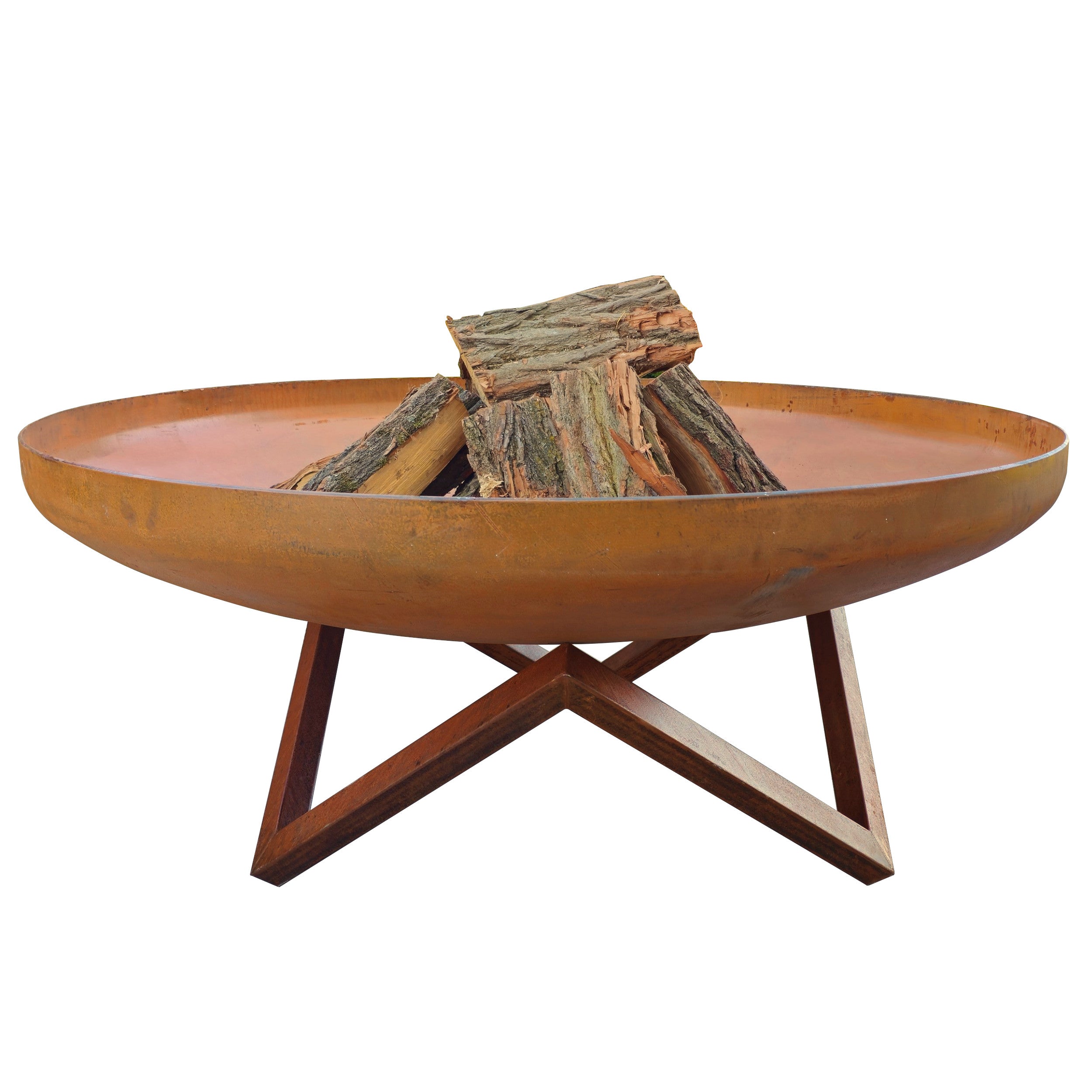 FOGON Feuerschale Tief 150 cm Cortenstahl MyTraumgarten