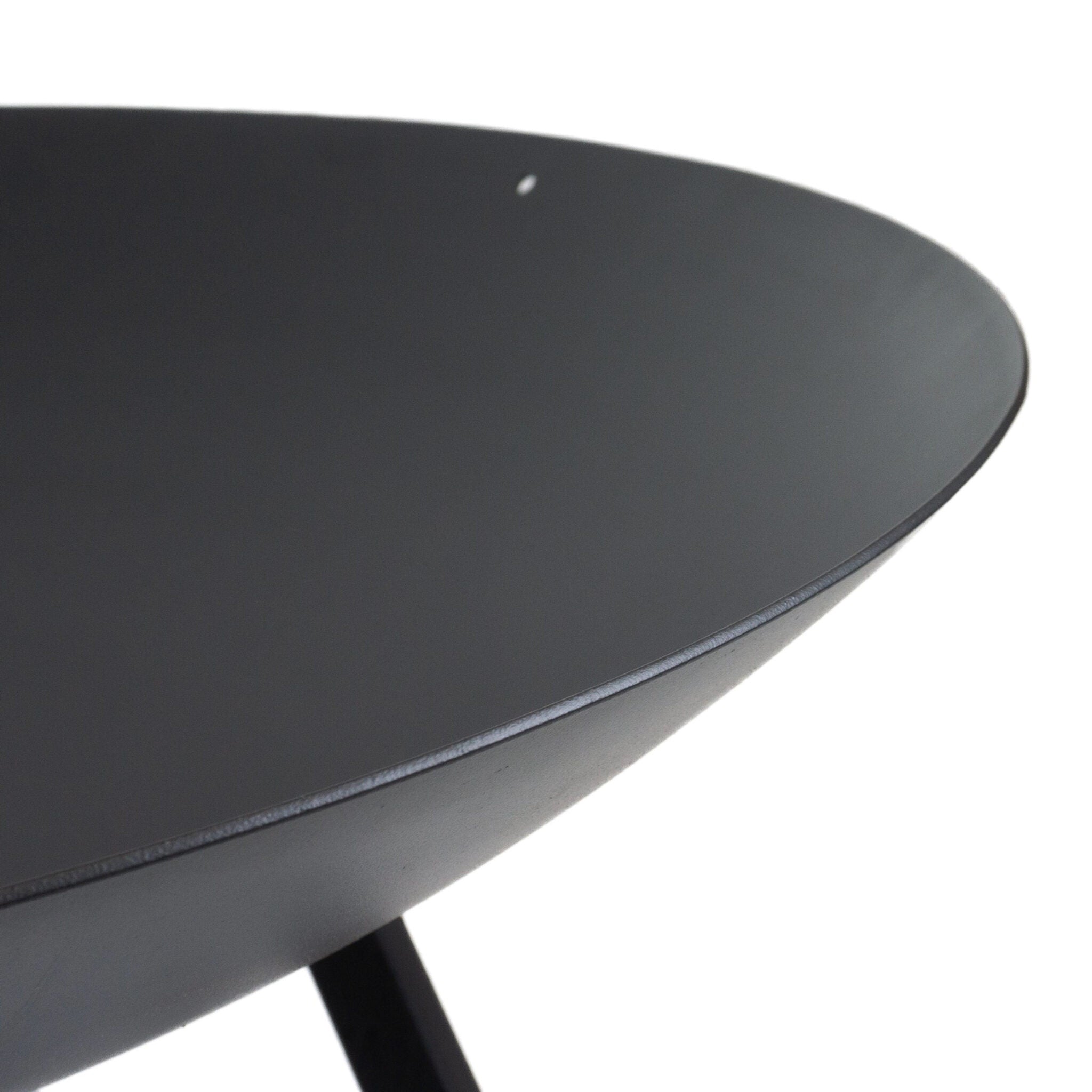 FOGON Feuerschale Flach 80 cm Schwarz MyTraumgarten