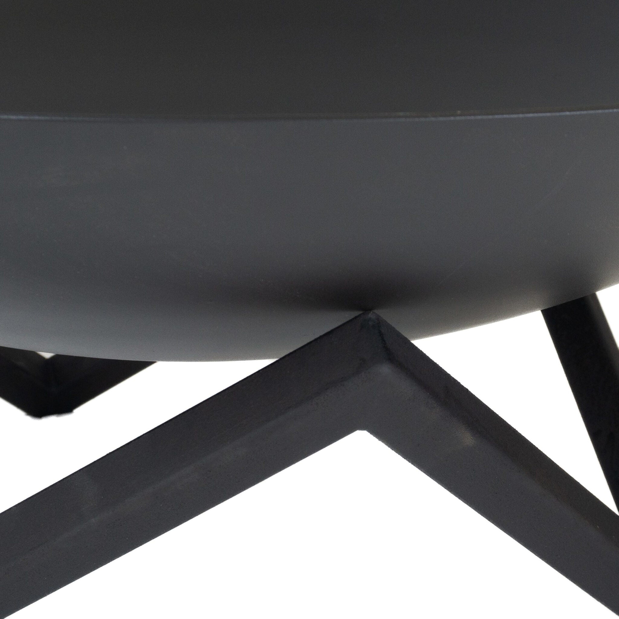 FOGON Feuerschale Flach 70 cm Schwarz MyTraumgarten