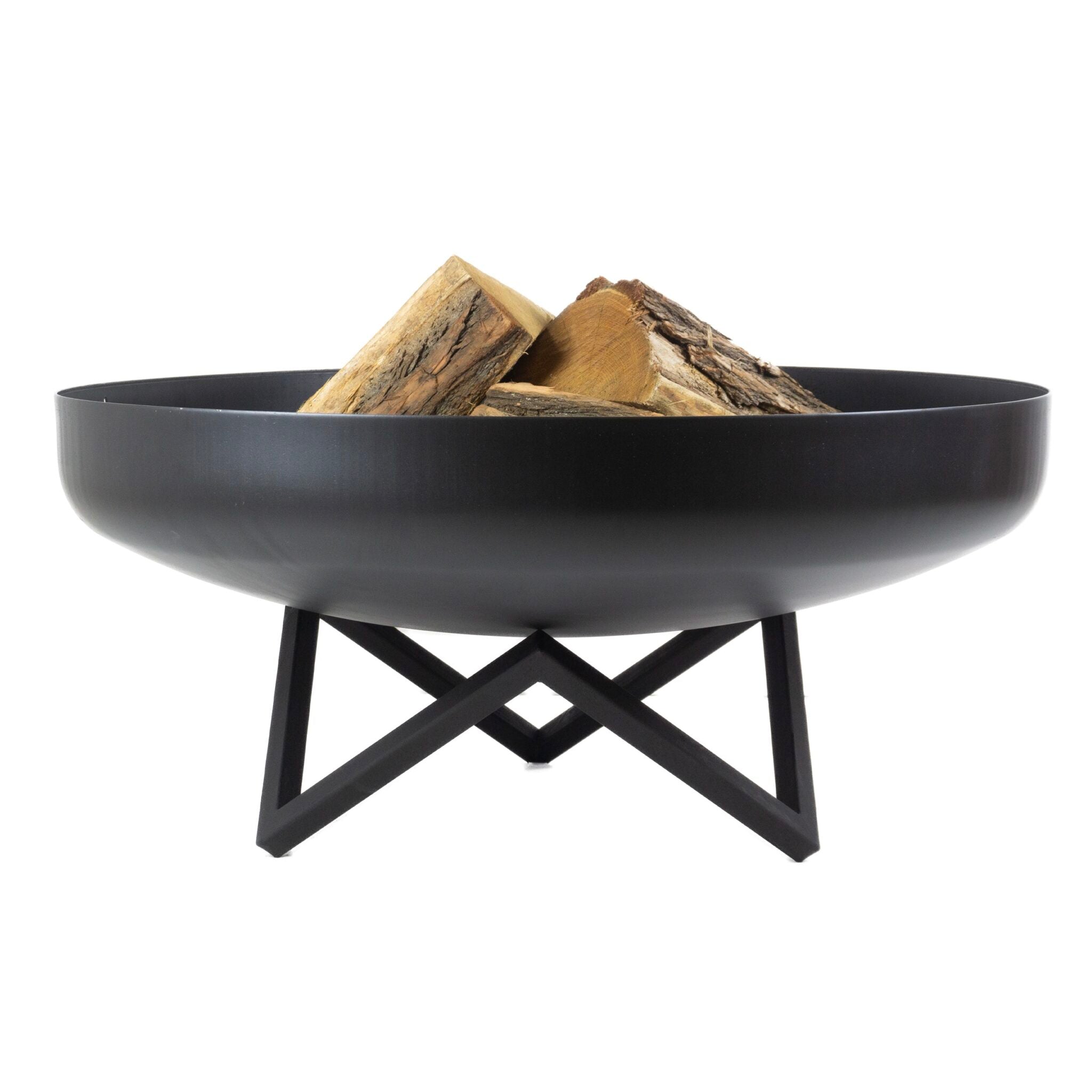 FOGON Feuerschale Tief 100 cm Schwarz MyTraumgarten