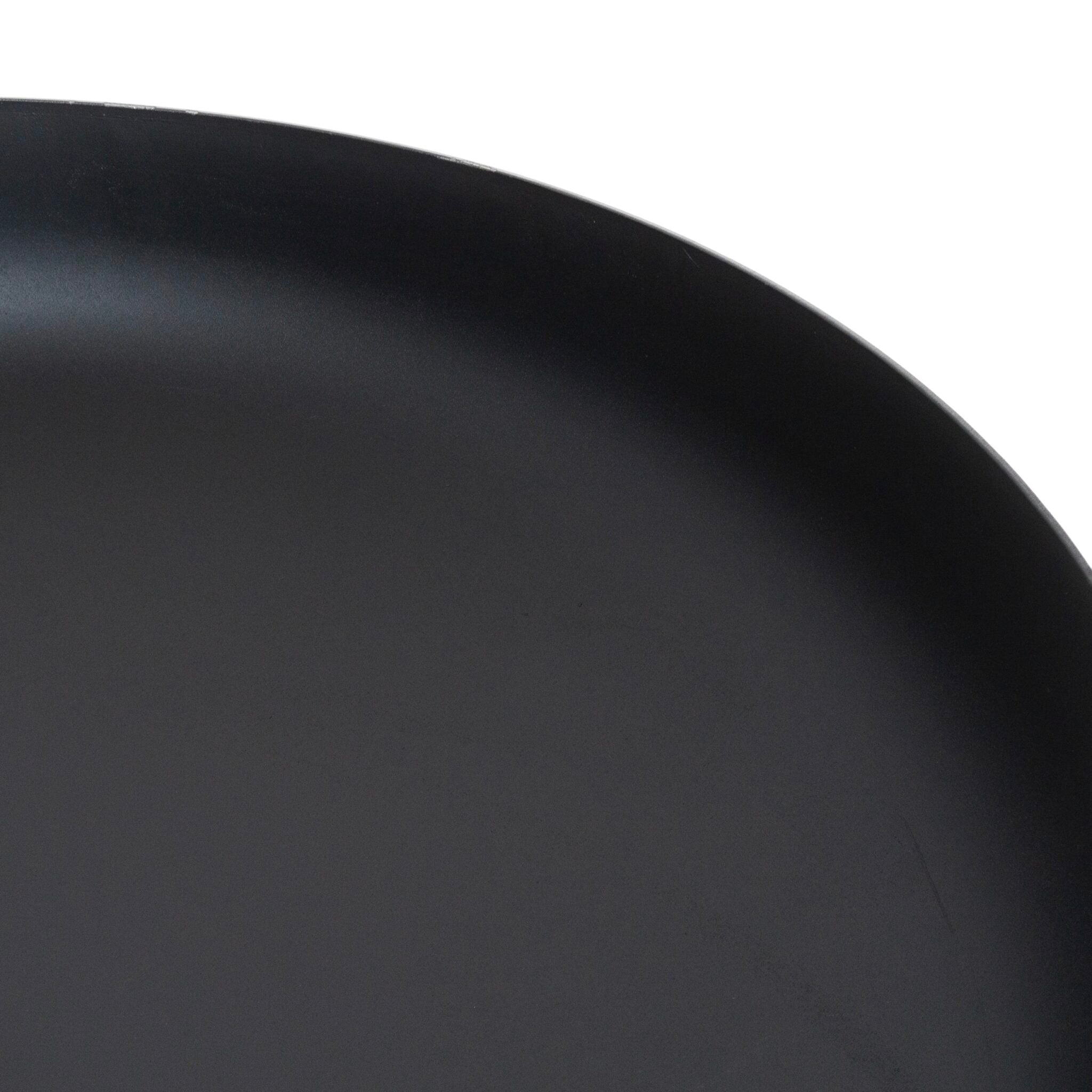 FOGON Feuerschale Tief 100 cm Schwarz MyTraumgarten