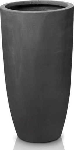 Moderner Pflanztopf mit schlanker, hoher Form anthrazit MyTraumgarten