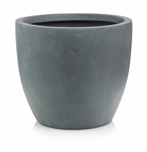 Pflanzkübel runder Boden dunkelgrau MyTraumgarten