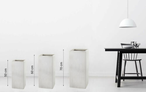 Pflanzenkübel hoch, eckig betonfarben MyTraumgarten