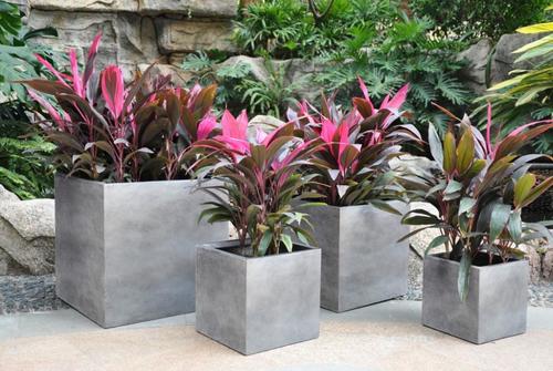Pflanzkübel würfelförmig silber MyTraumgarten