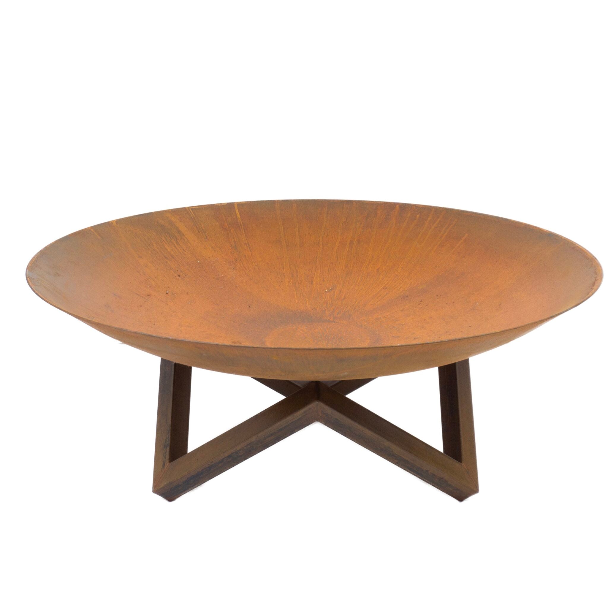 FOGON Feuerschale Flach 70 cm Corten MyTraumgarten