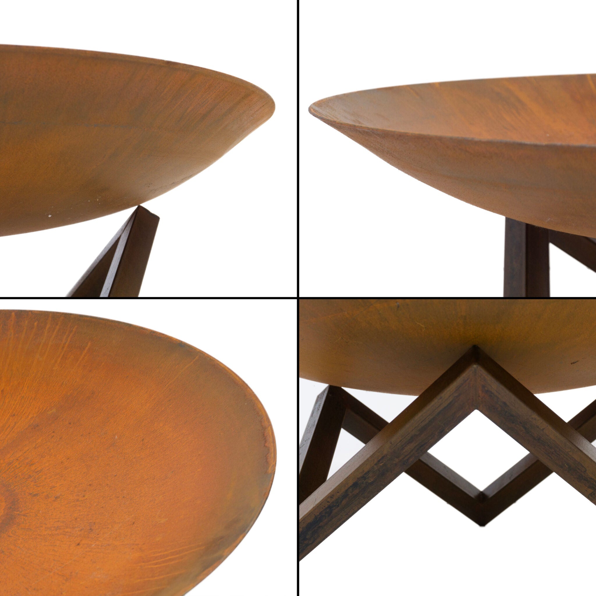 FOGON Feuerschale Flach 80 cm Cortenstahl MyTraumgarten