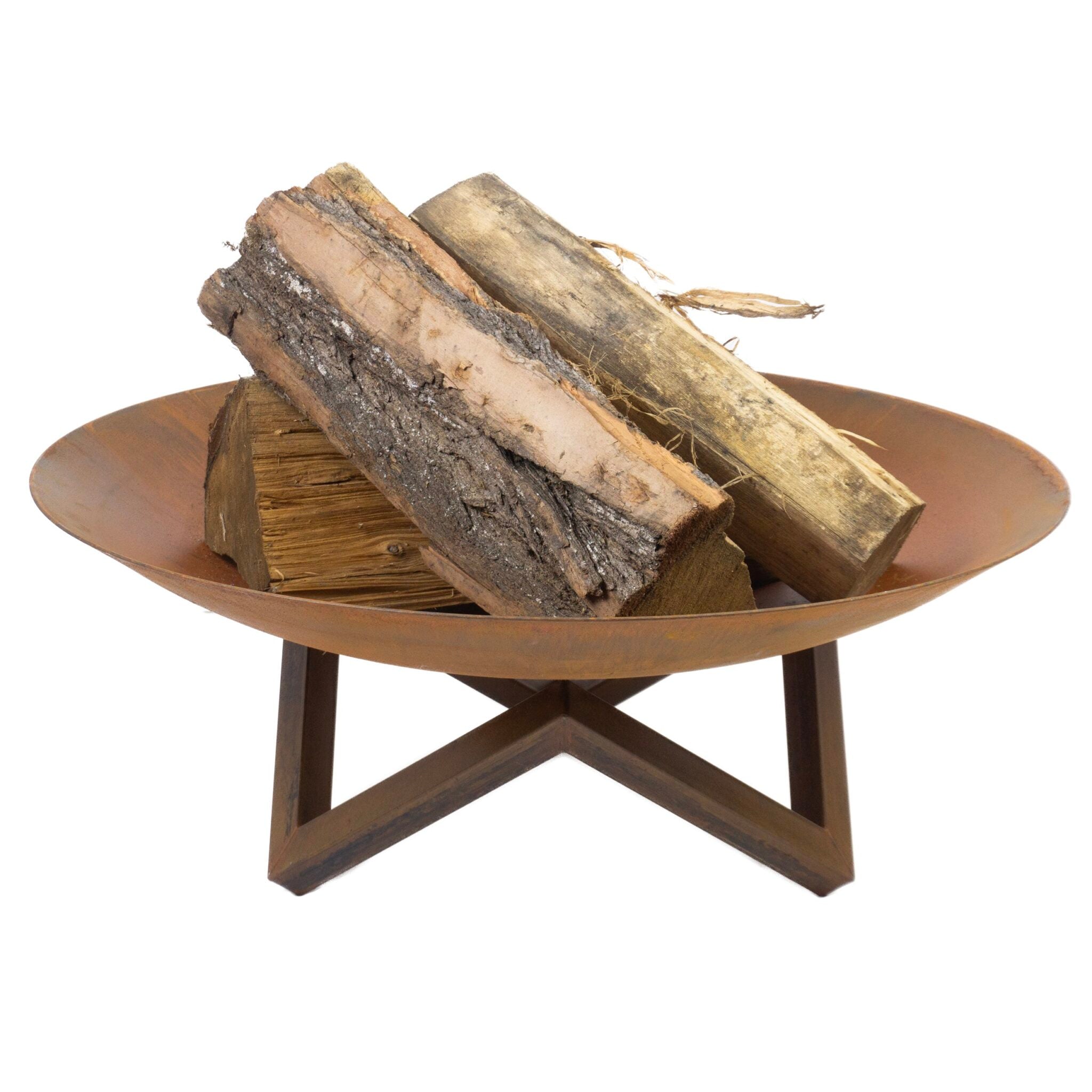 FOGON Feuerschale Flach 80 cm Cortenstahl MyTraumgarten