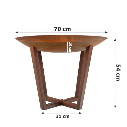 FOGON Feuerschale Rahmen 70 cm Cortenstahl